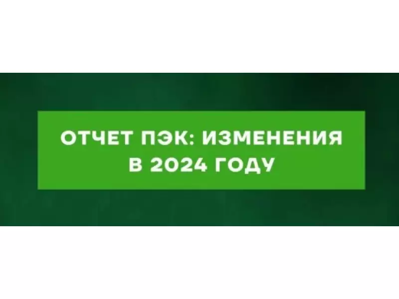 Новая форма отчета по ПЭК