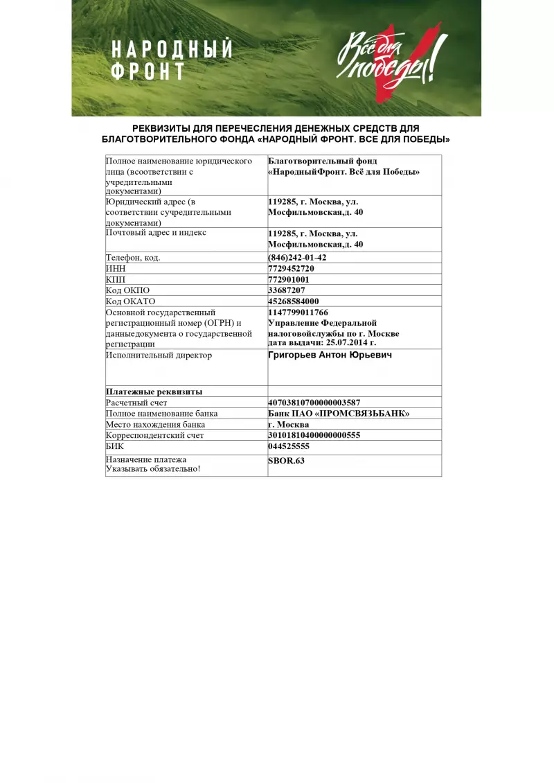 Все для Победы!